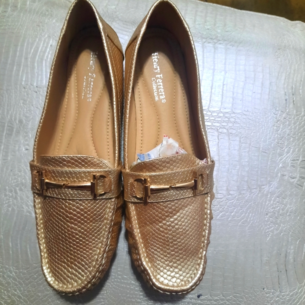 Gold Casual Flats